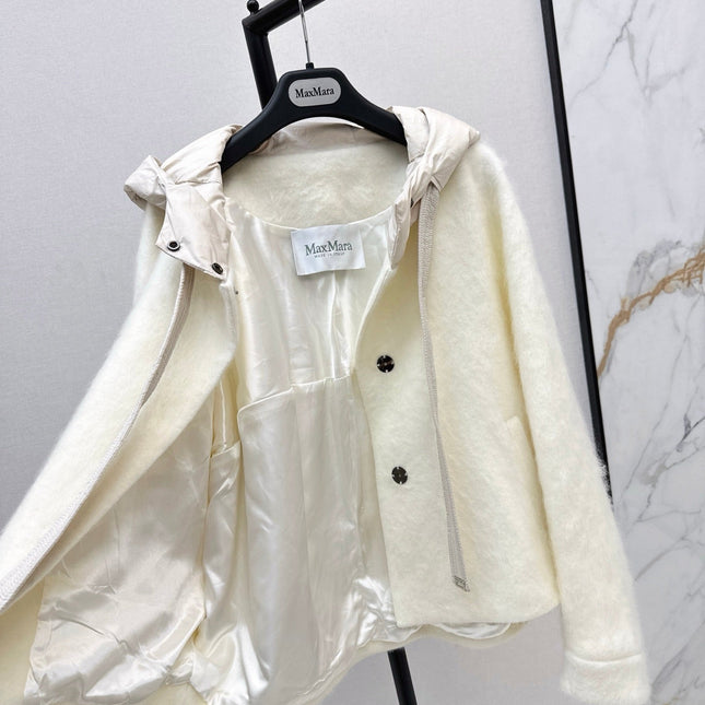 MAX MARA 25S HOODED KNIT JACKET 106