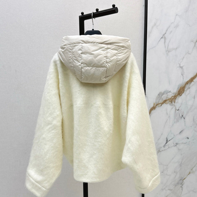 MAX MARA 25S HOODED KNIT JACKET 106