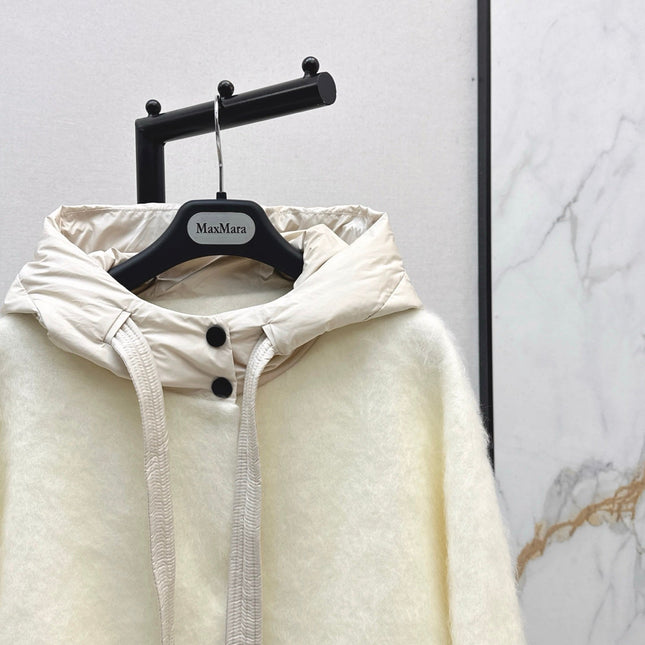 MAX MARA 25S HOODED KNIT JACKET 106