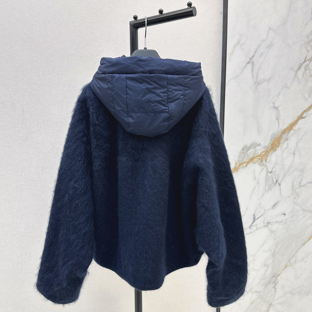 MAX MARA 25S HOODED KNIT JACKET 107