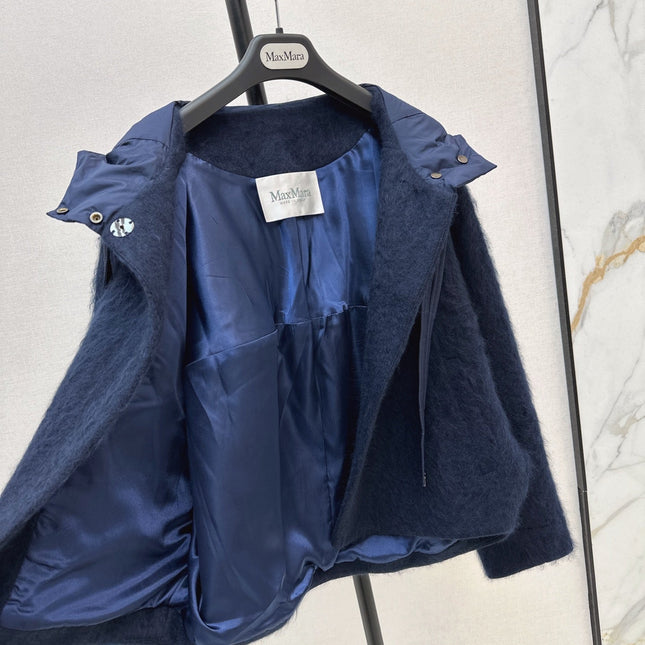 MAX MARA 25S HOODED KNIT JACKET 107