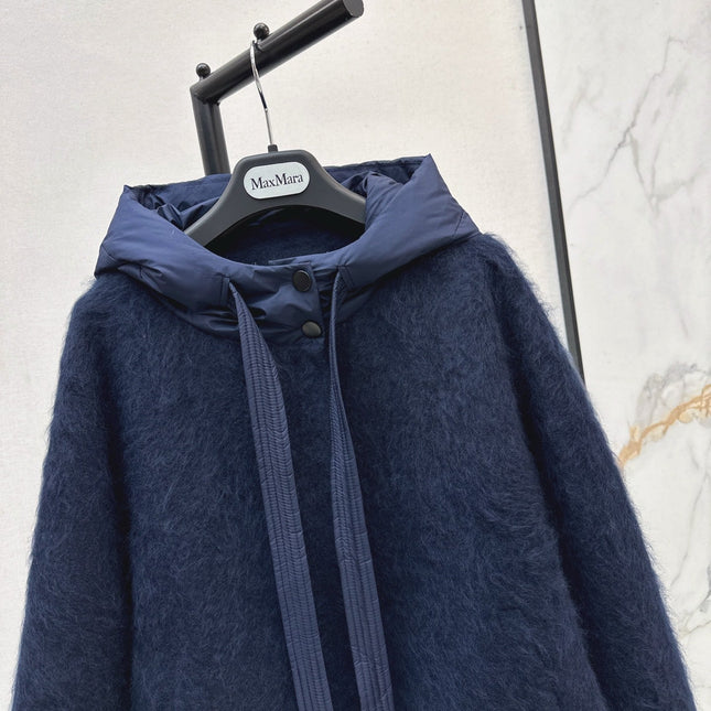 MAX MARA 25S HOODED KNIT JACKET 107