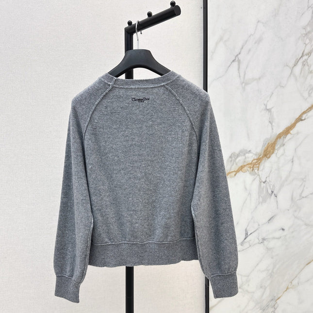 DIOR 25S FLORAL EMBROIDERED CASHMERE SWEATER 593