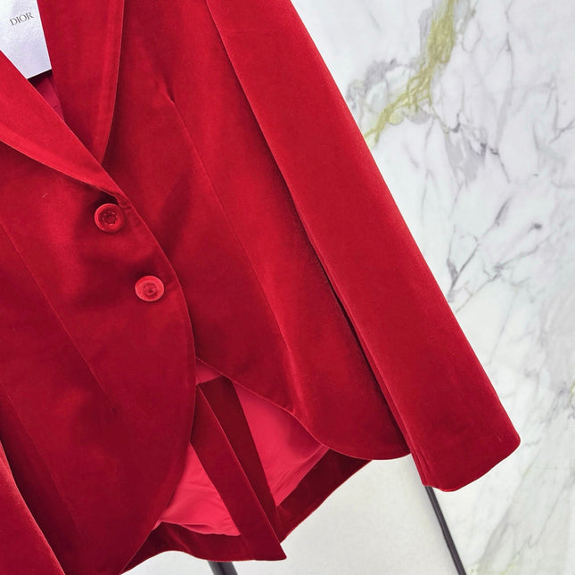 DIOR 25S VELVET BLAZER 522