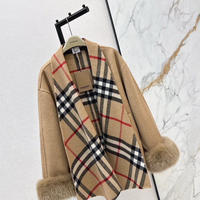 BURBERRY 25S REVERSIBLE KNIT COAT 252