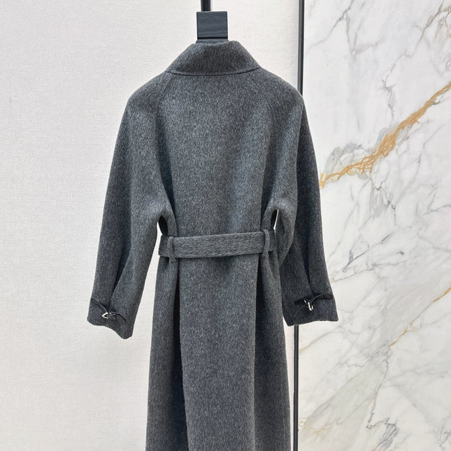 HERMES 25S LONG STAND-COLLAR COAT 451
