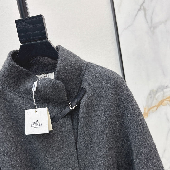 HERMES 25S LONG STAND-COLLAR COAT 451