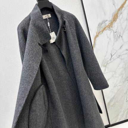 HERMES 25S LONG STAND-COLLAR COAT 451
