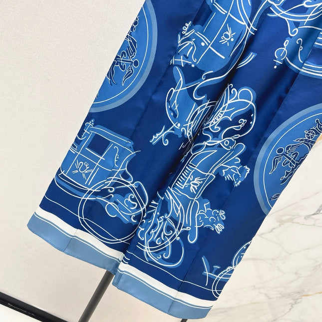 HERMES 25S WIDE‑LEG STRAIGHT PANTS 424