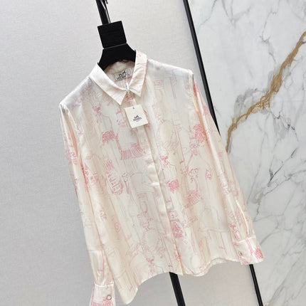 HERMES 26S PRINTED SILK SET 775