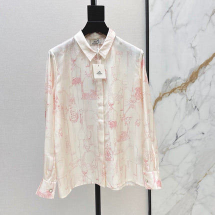 HERMES 26S PRINTED SILK SET 775
