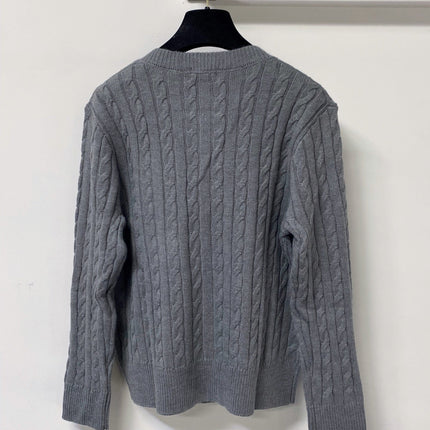 RALPH LAUREN 26S CREW-NECK CABLE-KNIT CARDIGAN 701