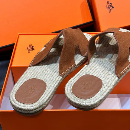 HM ANTIGUA ESPADRILLE SANDAL CLAY SUEDE