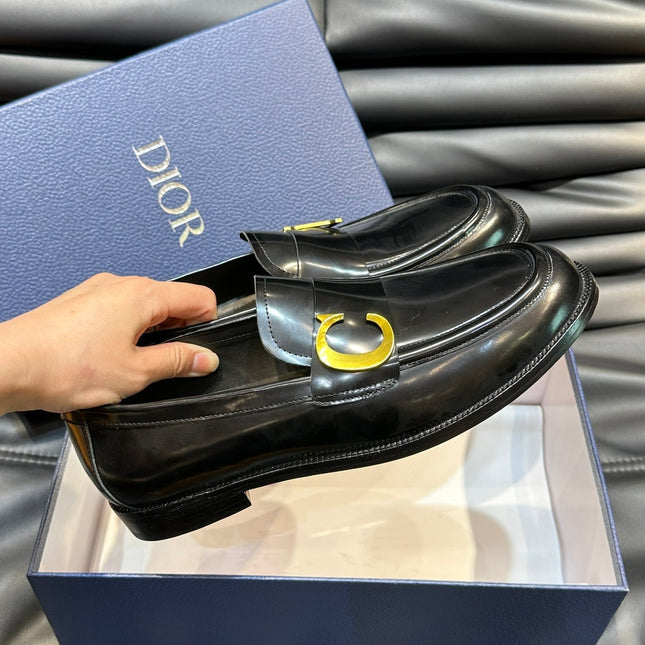 CD EXPLORER C-LETTER LOAFER BLACK CALFSKIN