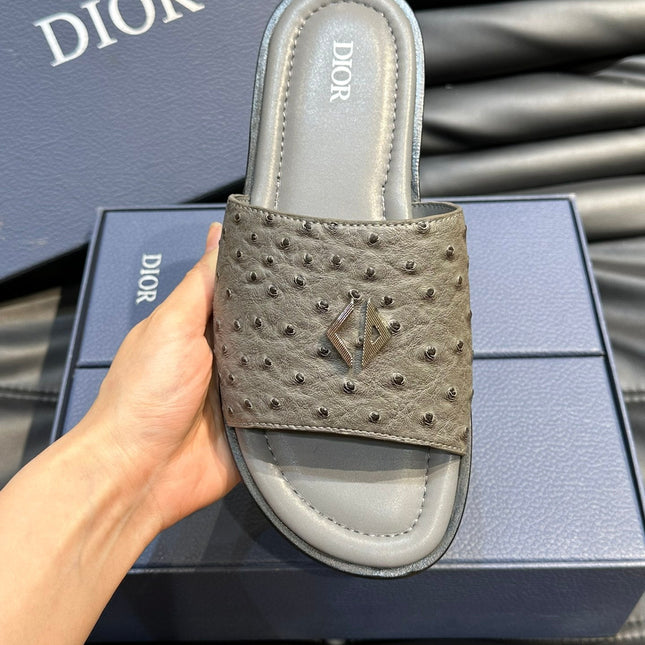 CD ALIAS SUMMER SLIPPER SAGE COLOR CALFSKIN