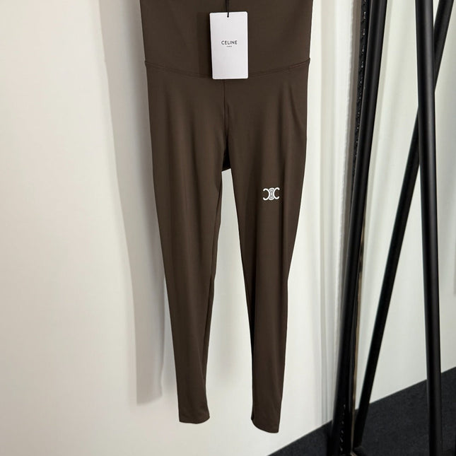 CELINE 26S HIGH-WAISTED STRETCH LEGGINGS STYLE 28
