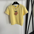 MIUMIU SHORT-SLEEVE KNIT TOP STYLE 384