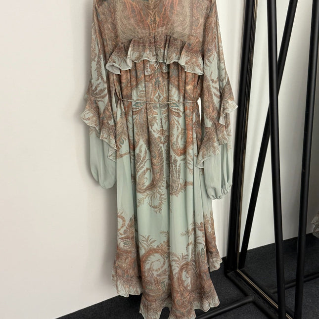 ZIMMERMANN 26S BOW-NECK LONG-SLEEVE DRESS STYLE 143