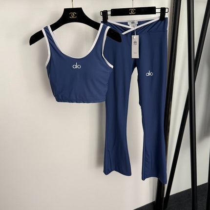 ALO 26S CROP TANK TOP & FLARED PANTS SET 225