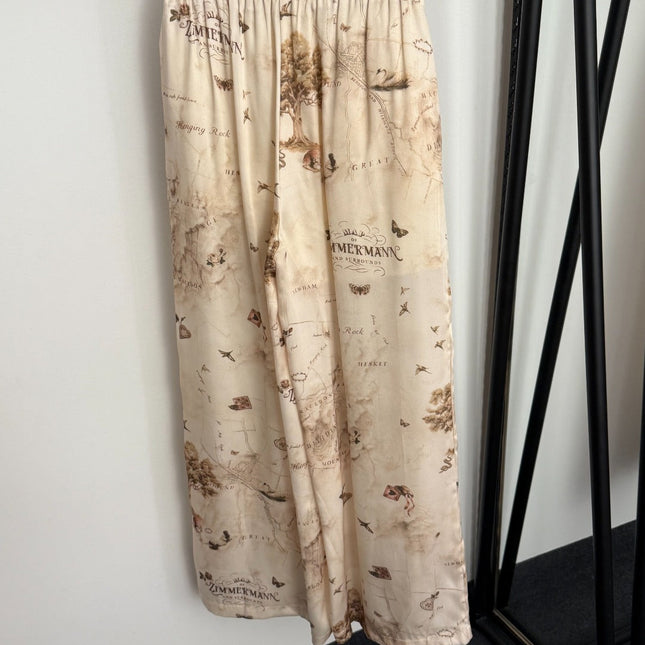 ZIMMERMANN 26S SHIRT AND STRAIGHT-LEG PANTS SET STYLE 59