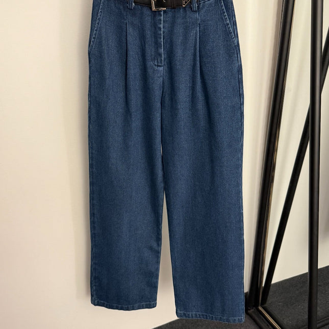PRADA 25S HIGH‑WAIST STRAIGHT LEG JEANS 235