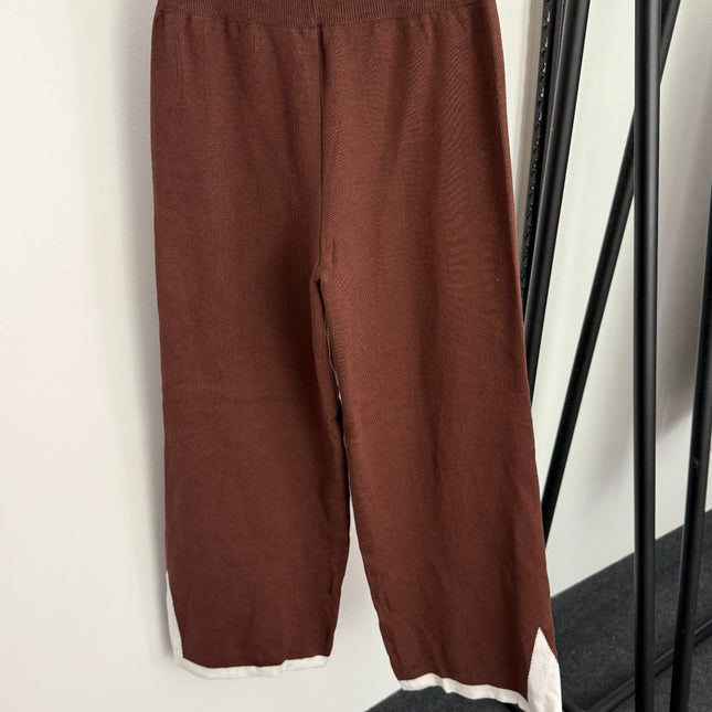 MIUMIU KNIT TOP AND STRAIGHT-LEG PANTS SET STYLE 857