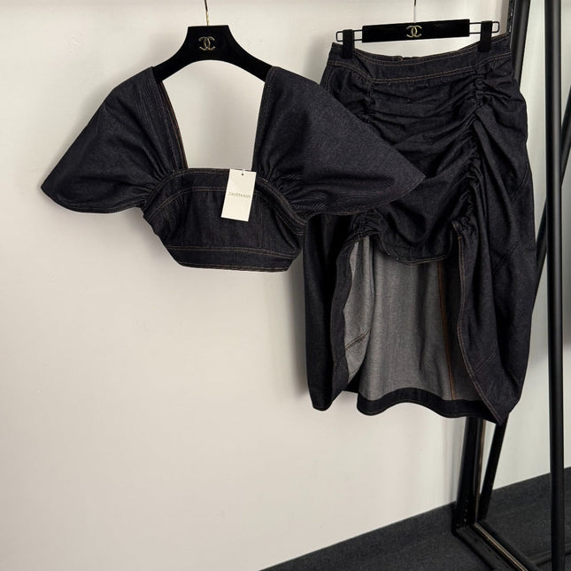 ZIMMERMANN 26S CROPPED TOP AND SKIRT SET STYLE 117