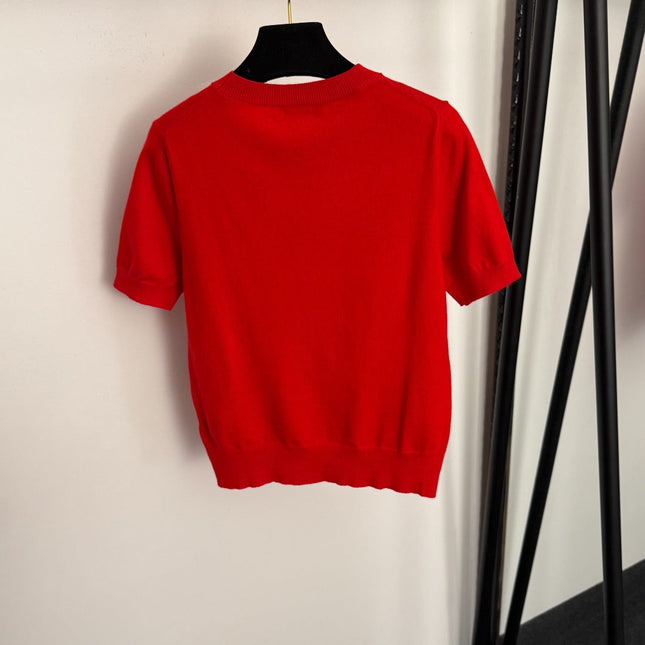 DIOR 26S SHORT-SLEEVE KNIT SWEATER 895