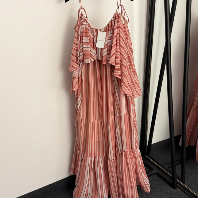 ZIMMERMANN 26S STRIPED SPAGHETTI STRAP DRESS STYLE 110