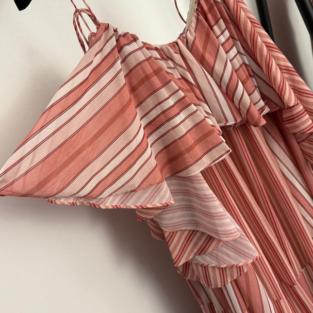 ZIMMERMANN 26S STRIPED SPAGHETTI STRAP DRESS STYLE 110