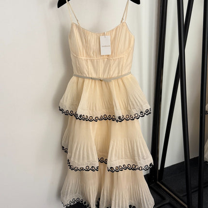 ZIMMERMANN 26S PLEATED SPAGHETTI STRAP DRESS STYLE 112