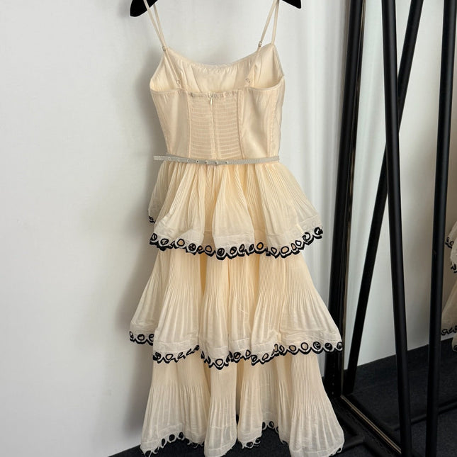 ZIMMERMANN 26S PLEATED SPAGHETTI STRAP DRESS STYLE 112