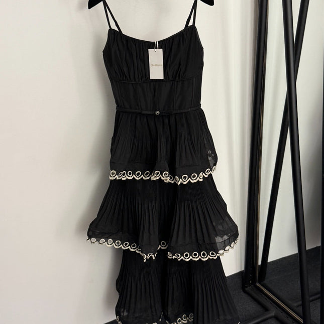 ZIMMERMANN 26S PLEATED SPAGHETTI STRAP DRESS STYLE 111