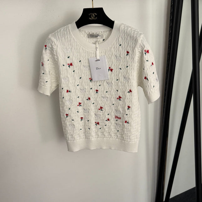 DIOR 26S SHORT-SLEEVE KNIT TOP 923