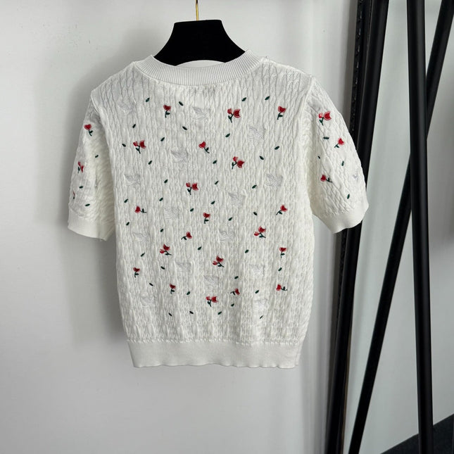 DIOR 26S SHORT-SLEEVE KNIT TOP 923