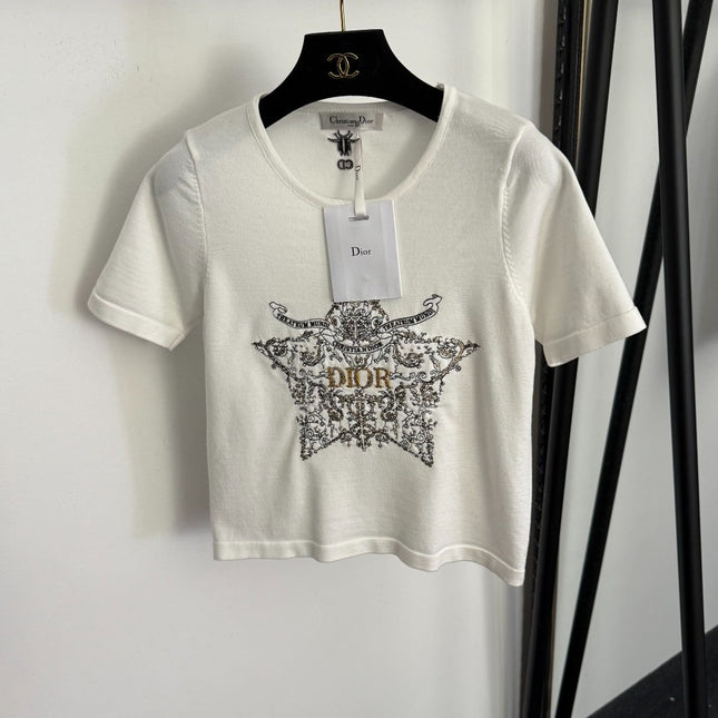 DIOR 26S SHORT-SLEEVE KNIT T-SHIRT 1037