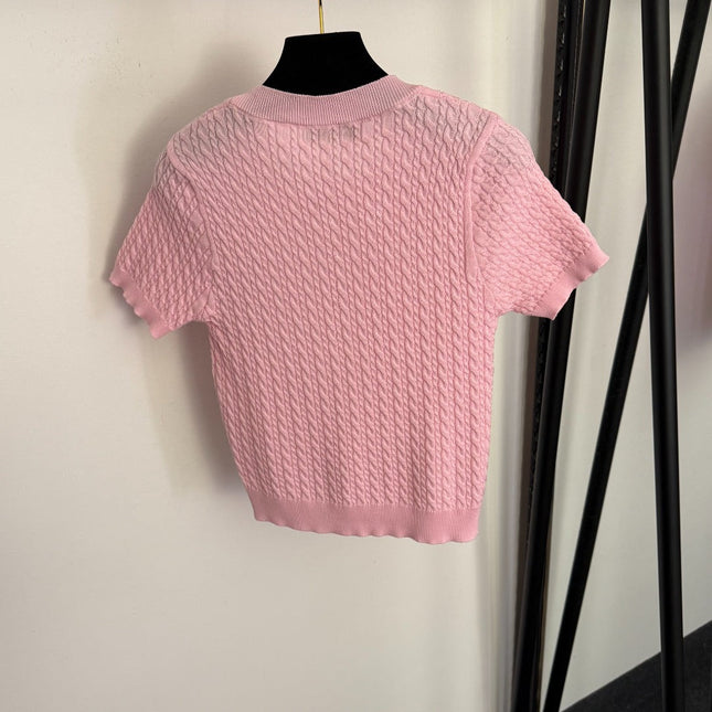 DIOR 26S SHORT-SLEEVE KNIT TOP 1030