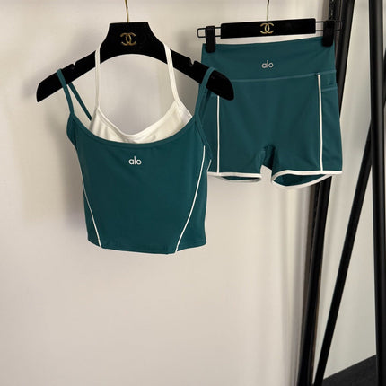ALO 26S CAMI TOP & BIKER SHORTS SET 215