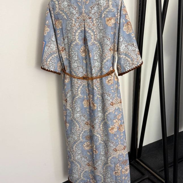 ZIMMERMANN 26S SHORT-SLEEVE WAIST-CINCHED DRESS STYLE 91