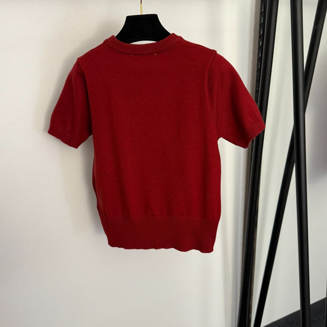 MIUMIU 26S SHORT SLEEVE KNIT SWEATER 1028