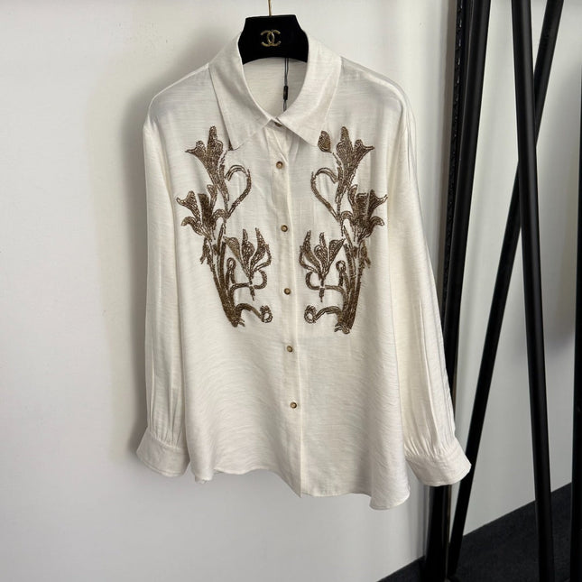 VALENTINO 26S LONG-SLEEVE SHIRT & WIDE-LEG PANTS SET 378