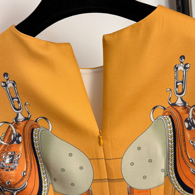 HERMES 26S SHORT SLEEVED DRESS 527