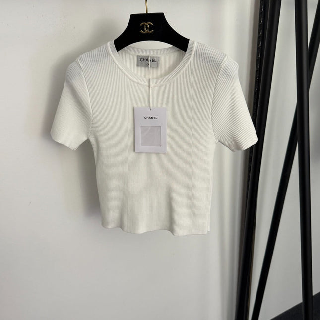 CHANEL 26S SHORT-SLEEVE SWEATER 987