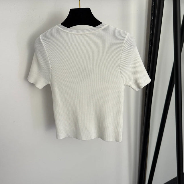 CHANEL 26S SHORT-SLEEVE SWEATER 987