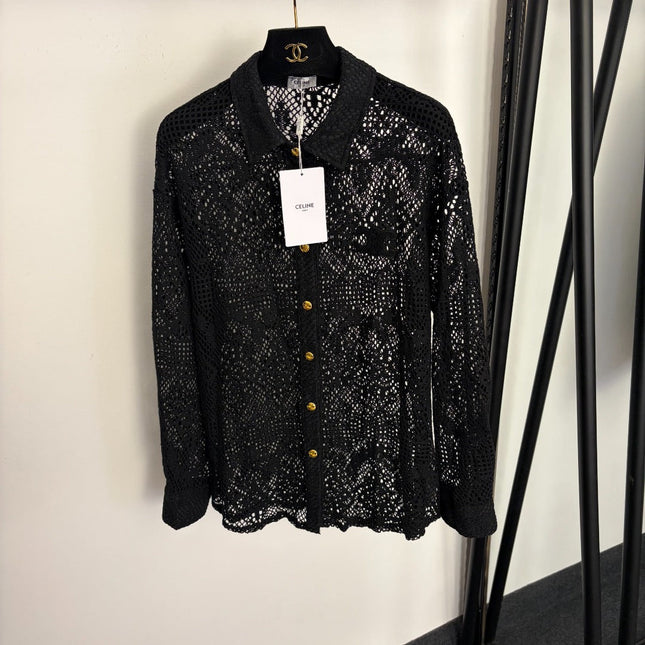 CELINE 26S LONG SLEEVE LACE SHIRT 151