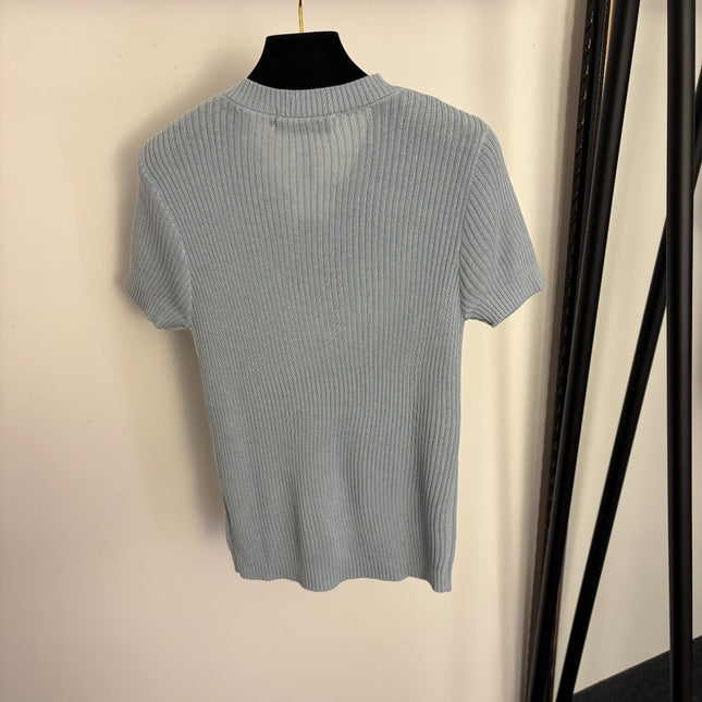 LORO PIANA 26S SHORT SLEEVE KNIT TOP 645