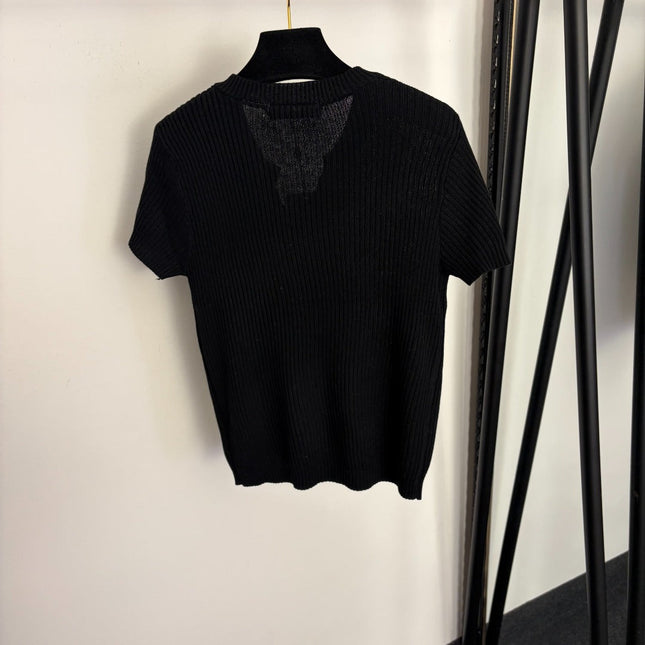 LORO PIANA 26S SHORT SLEEVE KNIT TOP 646