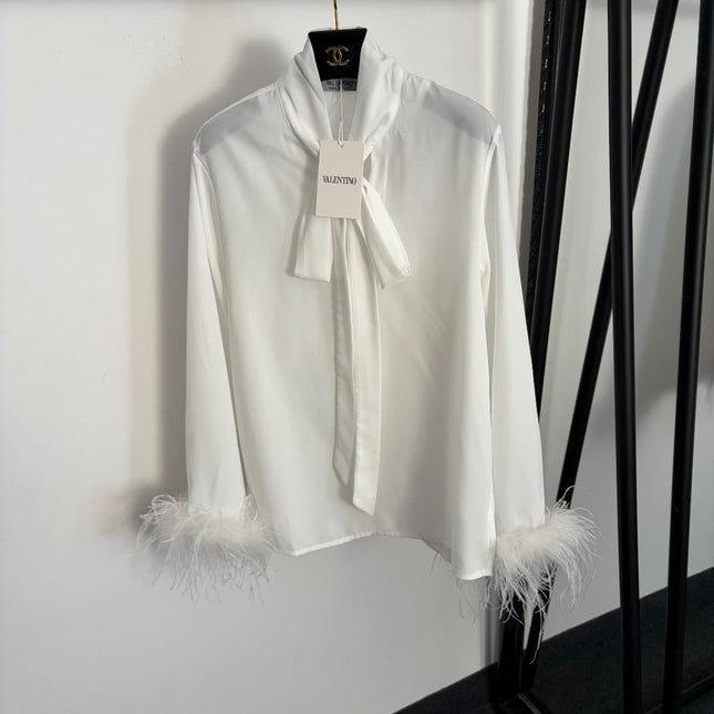 VALENTINO 26S LONG SLEEVE BOW TIE SHIRT 220