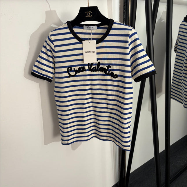 VALENTINO 26S STRIPED SHORT SLEEVE T-SHIRT 222