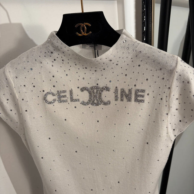 CELINE 26S SHORT SLEEVE KNIT TOP 203